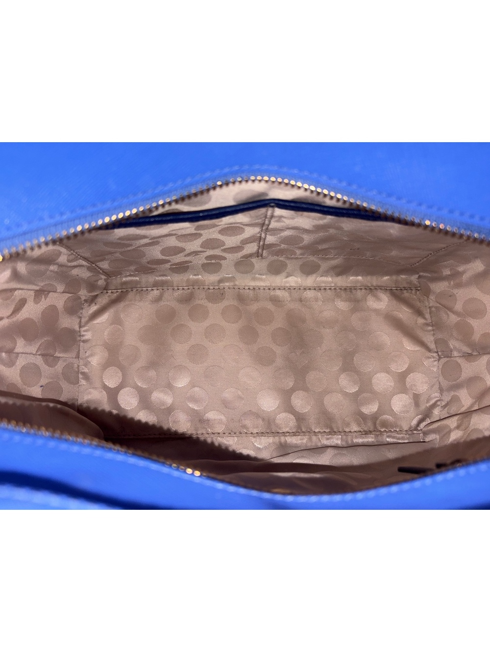 Kate Spade Daily Saffiano LeatherColorblock Top Zip Tote Bag Blue Navy - Picture 7 of 8